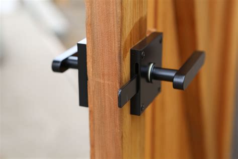 lockable latch for wooden gate.